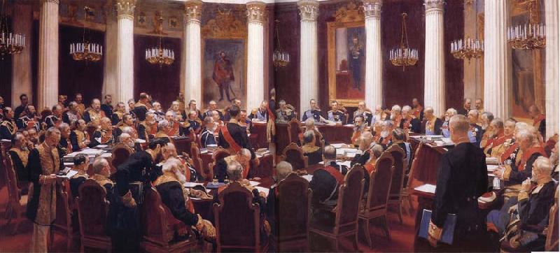 Ilya Repin Formal Session of the State Council Held to Hark its Centeary on 7 May 1901,1903 china oil painting image